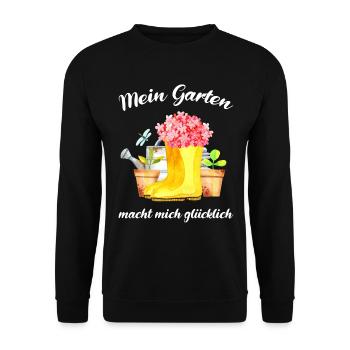 Garten Spruch Gärtner Hobbygärtner Geschenkidee - Unisex Pullover - Schwarz - Vorne - Alina (178cm) & Michal (187cm)