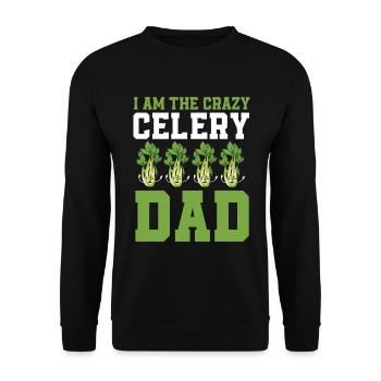 Celery Dad - Unisex Sweatshirt - black - Front - Alina (178cm) & Michal (187cm)