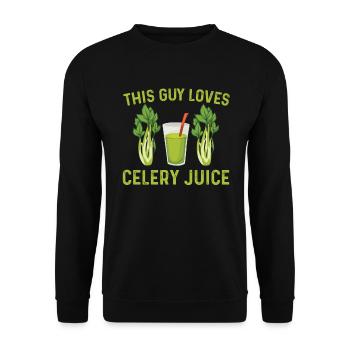 Celery juice lovers - Unisex Sweatshirt - black - Front - Alina (178cm) & Michal (187cm)