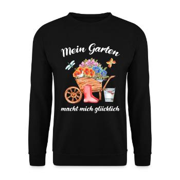 Garten Spruch Gärtner Hobbygärtner Geschenkidee - Unisex Pullover - Schwarz - Vorne - Alina (178cm) & Michal (187cm)