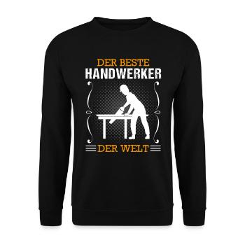 Handwerker Handwerk Beruf Ausbildung Geschenk - Unisex Pullover - Schwarz - Vorne - Alina (178cm) & Michal (187cm)