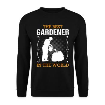 Gärtner Beruf Gartenbau Gartenarbeit Geschenk - Unisex Pullover - Schwarz - Vorne - Alina (178cm) & Michal (187cm)