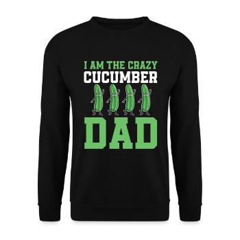 Concombre Papa - Sweat-shirt Unisexe - noir - Devant - Alina (178cm) & Michal (187cm)