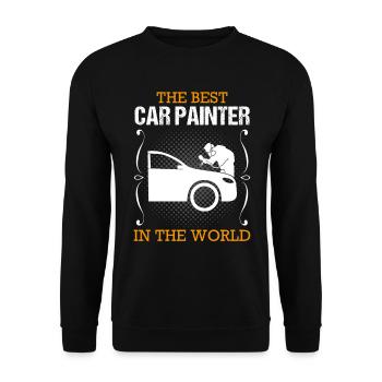 Vehicle Painter Profession Painter Gift - Unisex Sweatshirt - black - Front - Alina (178cm) & Michal (187cm)