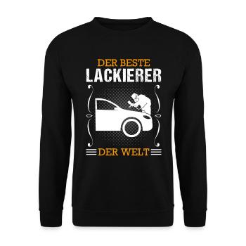 Fahrzeuglackierer Beruf Lackierer Geschenk - Unisex Pullover - Schwarz - Vorne - Alina (178cm) & Michal (187cm)