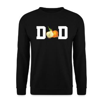 Onion Dad - Unisex Sweatshirt - black - Front - Alina (178cm) & Michal (187cm)