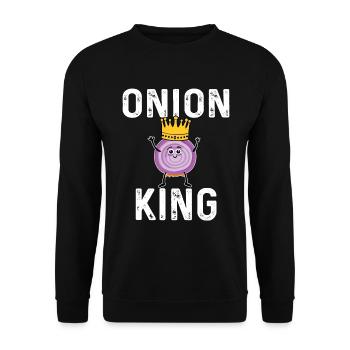 Onion King - Unisex Sweatshirt - black - Front - Alina (178cm) & Michal (187cm)