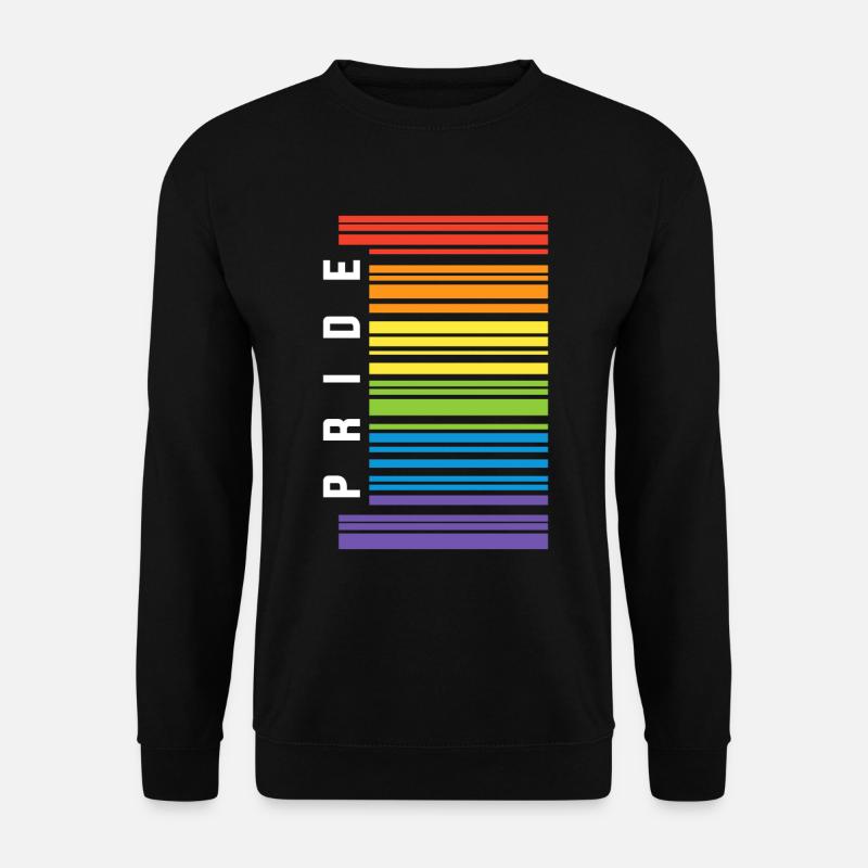 Pride Stripes | Rainbow - Unisex Sweatshirt - black