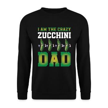 Zucchini Papa - Unisex Pullover - Schwarz - Vorne - Alina (178cm) & Michal (187cm)