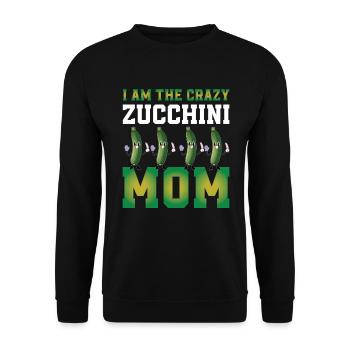 Zucchini Mama - Unisex Pullover - Schwarz - Vorne - Alina (178cm) & Michal (187cm)