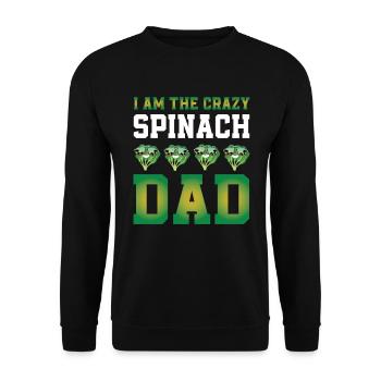 Spinach Papa - Unisex Sweatshirt - black - Front - Alina (178cm) & Michal (187cm)