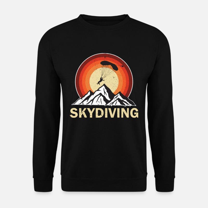 Skydiving | Retro Adventure - Unisex Pullover - Schwarz