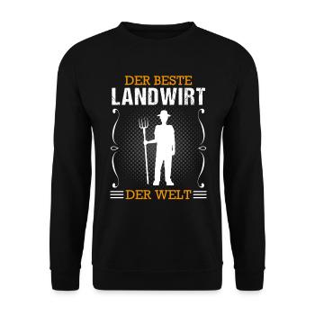 Landwirt Bauer Beruf Landwirtschaft Geschenk - Unisex Pullover - Schwarz - Vorne - Alina (178cm) & Michal (187cm)