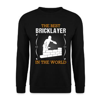 Maurer Bauhandwerker Beruf Ausbildung Geschenk - Unisex Pullover - Schwarz - Vorne - Alina (178cm) & Michal (187cm)