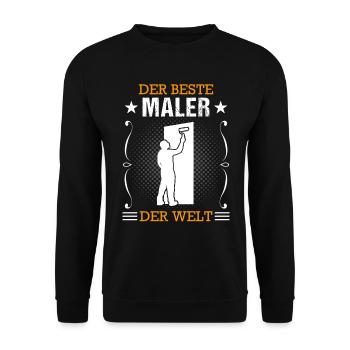 Maler Beruf Ausbildung Lackierer Geschenk - Unisex Pullover - Schwarz - Vorne - Alina (178cm) & Michal (187cm)