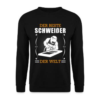 Schweißer Beruf Schweißgerät Handwerker Geschenk - Unisex Pullover - Schwarz - Vorne - Alina (178cm) & Michal (187cm)
