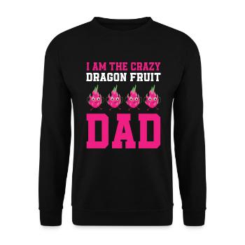 Dragon Fruit Papa - Unisex Sweatshirt - black - Front - Alina (178cm) & Michal (187cm)