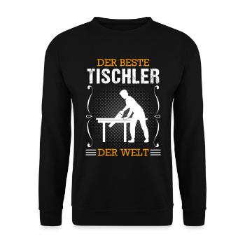 Tischler Beruf Schreiner Handwerker Geschenk - Unisex Pullover - Schwarz - Vorne - Alina (178cm) & Michal (187cm)