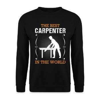 Carpenter Profession Carpenter Craftsman Gift - Unisex Sweatshirt - black - Front - Alina (178cm) & Michal (187cm)