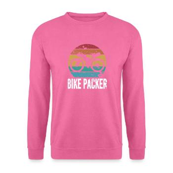 Bikepacking Bike Cycling Adventure Gift - Unisex Sweatshirt - pink - Front