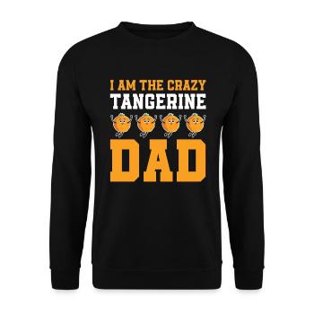 Crazy Tangerine Papa - Unisex Sweatshirt - black - Front - Alina (178cm) & Michal (187cm)