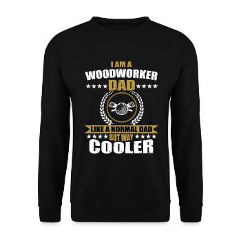 Charpentier Papa - Sweat-shirt Unisexe - noir - Devant - Alina (178cm) & Michal (187cm)