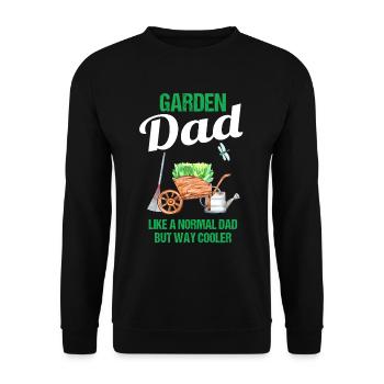 Garten Papa Lustiger Spruch Geschenk Herren - Unisex Pullover - Schwarz - Vorne - Alina (178cm) & Michal (187cm)