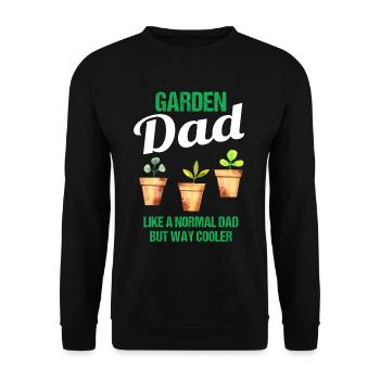 Garten Papa Lustiger Spruch Geschenk Herren - Unisex Pullover - Schwarz - Vorne - Alina (178cm) & Michal (187cm)