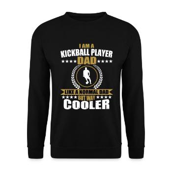 Joueur de kickball Papa - Sweat-shirt Unisexe - noir - Devant - Alina (178cm) & Michal (187cm)