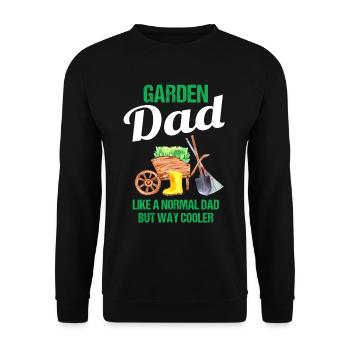 Garten Papa Lustiger Spruch Geschenk Herren - Unisex Pullover - Schwarz - Vorne - Alina (178cm) & Michal (187cm)