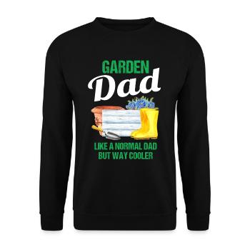 Garten Papa Lustiger Spruch Geschenk Herren - Unisex Pullover - Schwarz - Vorne - Alina (178cm) & Michal (187cm)