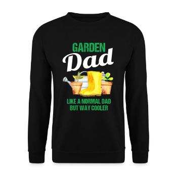 Garten Papa Lustiger Spruch Geschenk Herren - Unisex Pullover - Schwarz - Vorne - Alina (178cm) & Michal (187cm)