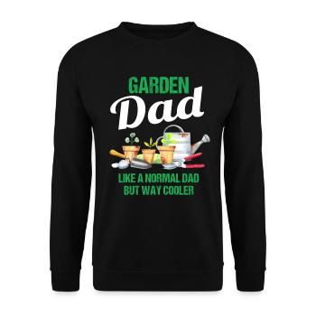 Garten Papa Lustiger Spruch Geschenk Herren - Unisex Pullover - Schwarz - Vorne - Alina (178cm) & Michal (187cm)