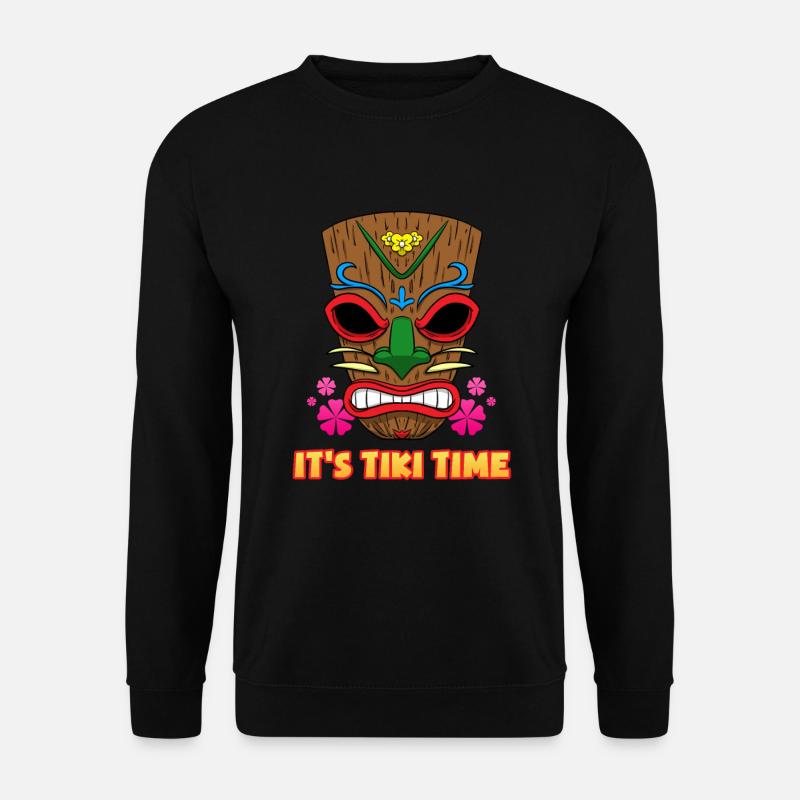 It's Tiki Time Party Urlaub Hawaii - Unisex Pullover - Schwarz