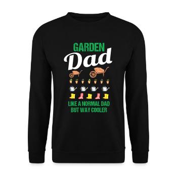 Garten Papa Lustiger Spruch Geschenk Herren - Unisex Pullover - Schwarz - Vorne - Alina (178cm) & Michal (187cm)