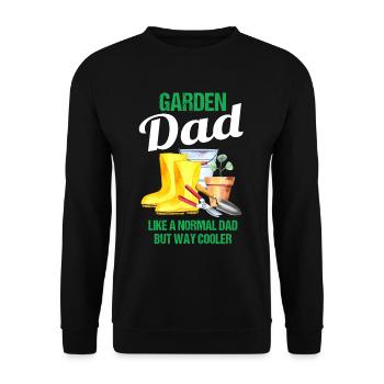 Garten Papa Lustiger Spruch Geschenk Herren - Unisex Pullover - Schwarz - Vorne - Alina (178cm) & Michal (187cm)
