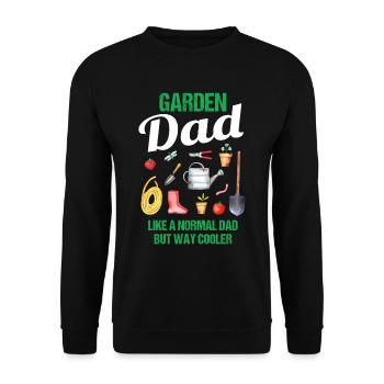 Garten Papa Lustiger Spruch Geschenk Herren - Unisex Pullover - Schwarz - Vorne - Alina (178cm) & Michal (187cm)