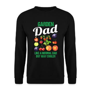 Garten Papa Lustiger Spruch Geschenk Herren - Unisex Pullover - Schwarz - Vorne - Alina (178cm) & Michal (187cm)