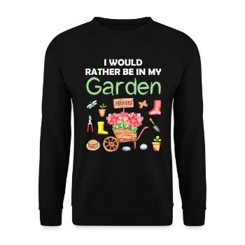 Jardin Drôle de dicton Jardinier amateur Idée cadeau - Sweat-shirt Unisexe - noir - Devant - Alina (178cm) & Michal (187cm)