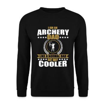 Archery Daddy - Unisex Sweatshirt - black - Front - Alina (178cm) & Michal (187cm)