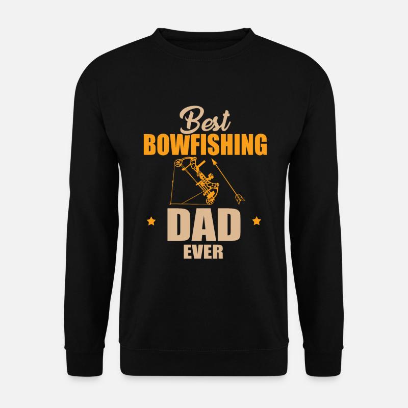 Bester Bogenfischer Papa - Unisex Pullover - Schwarz