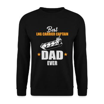 LNG tanker Captain Papa - Unisex Sweatshirt - black - Front - Alina (178cm) & Michal (187cm)