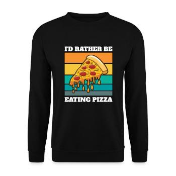 Je préfère manger des pizzas foodies - Sweat-shirt Unisexe - noir - Devant - Alina (178cm) & Michal (187cm)