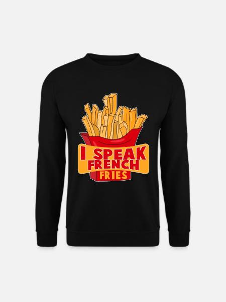I Speak French Fries - Unisex Sweatshirt - black