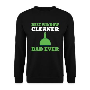 Bester Fensterputzer Papa - Unisex Pullover - Schwarz - Vorne - Alina (178cm) & Michal (187cm)