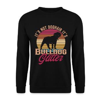 Ce n’est pas des poils de chien, c’est des paillettes de bouledogue - Bulldogge - Sweat-shirt Unisexe - noir - Devant - Alina (178cm) & Michal (187cm)