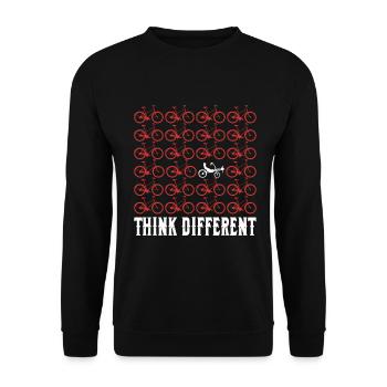 Pensez différemment - Bicycle Saying - Sweat-shirt Unisexe - noir - Devant - Alina (178cm) & Michal (187cm)