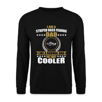 Streifenbarsch Vater - Unisex Pullover - Schwarz - Vorne - Alina (178cm) & Michal (187cm)