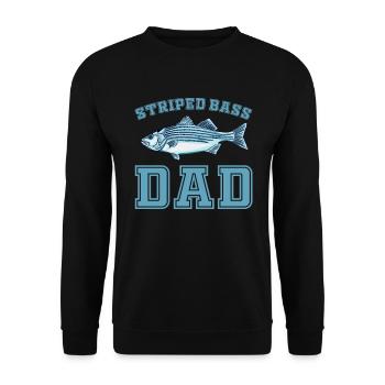 Striped Perch Papa - Unisex Sweatshirt - black - Front - Alina (178cm) & Michal (187cm)