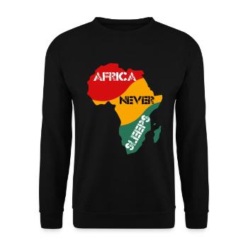 Afrika Zimbabwe Urlaub Geschenk T-shirt - Unisex Pullover - Schwarz - Vorne - Alina (178cm) & Michal (187cm)